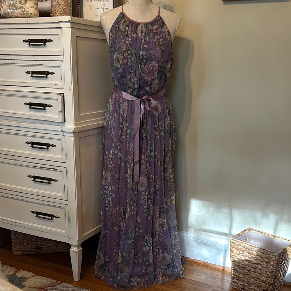 Floral Purple Maxi Dress